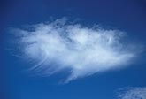 Close-up abstract of a joyous dancing cloud tuft