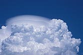 Pileus cloud above a storm in close-up view
