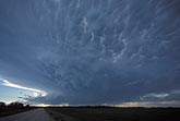 Turbulent pouches of Mammatus bedeck a brooding storm cloud