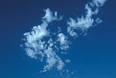 Excited cloud jumps for joy in this abstract sky