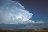Previous phases of a thunderstorm: bright anvil flange and ghost anvil