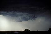 Close-up of a pedestal lowering on a storm’s wall cloud