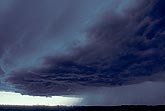 Rippled underside of a storm Arcus (shelf cloud)
