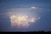 Supercell thunderstorm: updraft region, sharp anvil and overshooting top