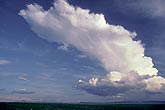A rare Cumulus Congestus anvil cloud showing wind shear effect