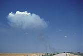 Cloud formation from condensation over smoke plume