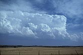 Blocky dryline supercell storm cloud