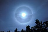 Bright solar halo in thin Cirrostratus clouds