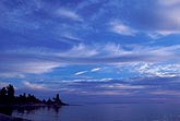 Increasing clouds with warm front: Cirrus cloud layers