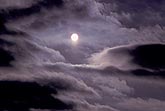 Sun disk shines with sun in clouds
