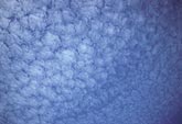 Sweeping abstract skyscape of puffy cloud texture