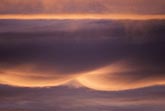 Calming sunset abstract with gentle sweeps of clouds