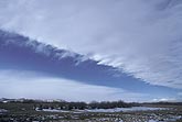 Sharply defined chinook arch cloud in the lee of the Rockies