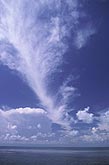 Wispy plume of Cirrus cloud over ocean