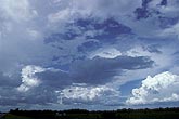 Tropical air mass convection in a sky in constant flux