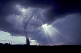 Tornado sequence: a terrible beauty, tornado with sunbeams