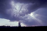 Tornado sequence: weakening tornado vortex is distorted