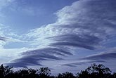 Very rare wave cloud (lenticular Stratocumulus)