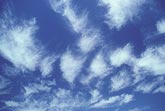 Close view of Cirrus Floccus clouds