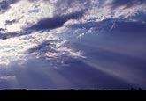 Crepuscular rays of hope (rays of God)