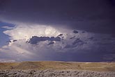 Brooding storm in a desolate landscape
