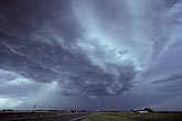 Young, churning supercell wall cloud