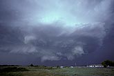 Low clouds gather into a wall cloud under mesocyclone