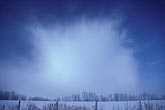 An isolated snow squall, frozen and cirriform
