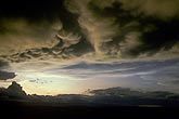 Irregular but smoothly bulbous Mammatus clouds