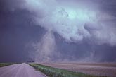 Large gustnado churns up dust on a gust front