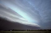 Multi-tiered shelf cloud on a powerful gust front