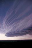 Powerful storm with sculpted cloud structure