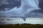 This v-shaped scud is not a real funnel cloud