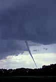 Tornado with a long tapered funnel