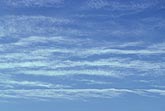 Abstract of streaky pattern in clouds in a quiet sky