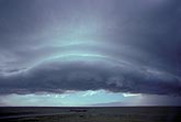 A shelf cloud pushed ahead of a storm by cold outflow air