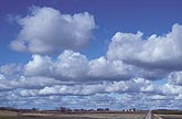Cloud types, Cu: typical moist weather Cumulus clouds