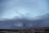 Supercell in transition with a circular lowering taking shape