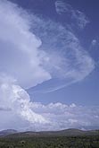 Cumulonimbus cloud with ghost anvil flanges