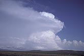 A severe storm anvil with an overshooting top