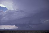 Severe storm forward flank inflow clouds