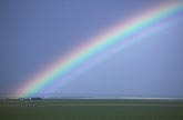 Bright rainbow arc with supernumerary bows