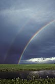 A rainbow arc with secondary bow