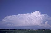 Reading storm clouds: strong storm with sharp anvil