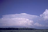 Boiling dome on a supercell thunderstorm cloud