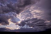 Sunset sky with visual complexity and varied cloud layers