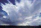 Cloud types, Cb: Cumulonimbus cloud anvil with showers