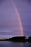 Evidence of the midnight sun, with a rainbow at midnight