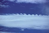 Rare Kelvin-Helmholz wave clouds pattern
