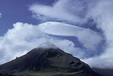 Mountain-induced clouds: Fractus and lenticular Altocumulus 